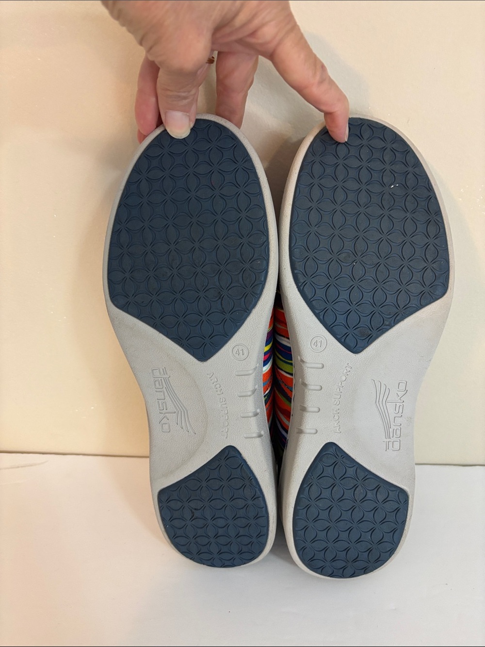 Dansko Belle Colorful Striped Canvas Slip on Sneaker Shoes Size 41 - Picture 12 of 14